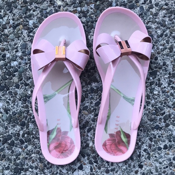Ted Baker Sandals Flip Flops Pink Rose 